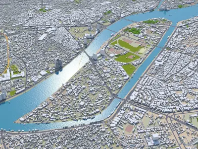 Cairo Downtown Egypt Low-poly 3D model