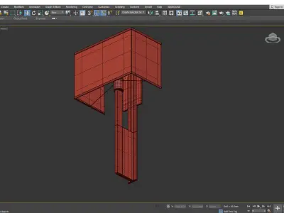 HOLLY HUNT Blade Small Wall Sconce Low-poly 3D model