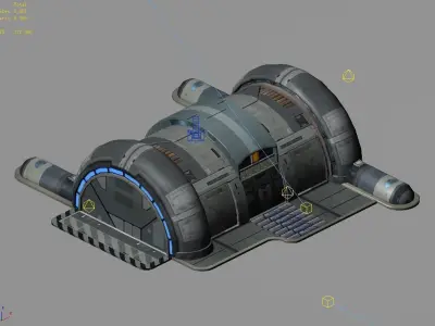 Spacecraft - small ground construction 02 3D model