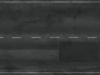 Road 3D model empty with no cars Free 3D model