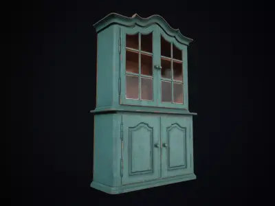 Vintage buffet Low-poly 3D model