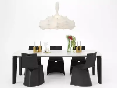 Dining Set 12 3D model