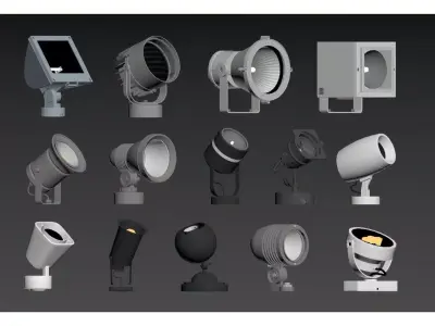Outdoor spotlights 3D model