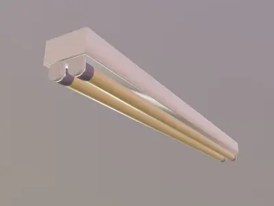 Fluorescent Fixture Low-poly 3D model