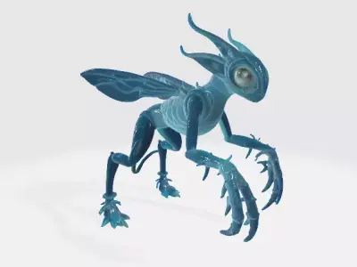 Flying alien creature 3D model