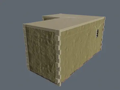 old desert house Low-poly 3D model