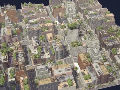 Realistic Unity City 3 Low-poly 3D model