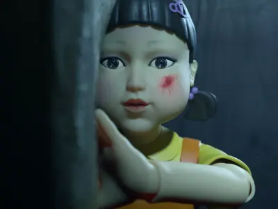 The murder Doll in the Squid Game 3D model