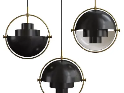 Multi Lite Pendant Light Low-poly 3D model