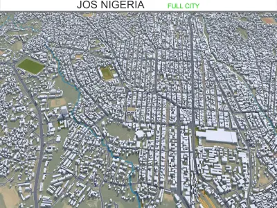 Jos Nigeria 20km Low-poly 3D model