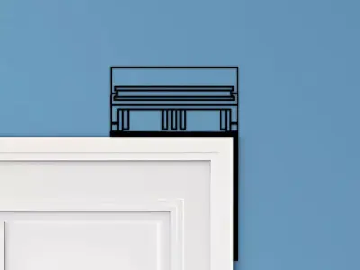 Piano Door Corner Decor 3D print model