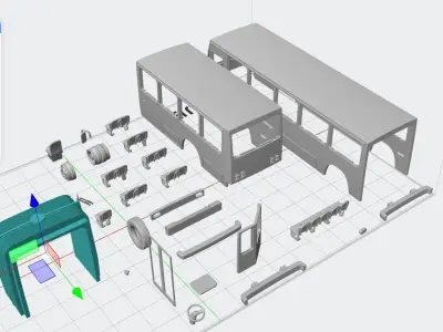 Bus DAC 2 door 3D print model