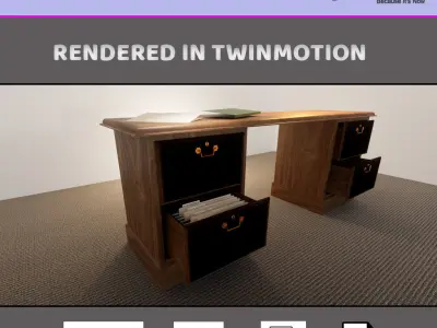 3D Credenza Asset Demo 3D model