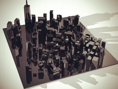 NEW YORK CITY - MANHATTAN 3D print model