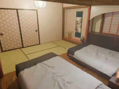 Ryokan guest room 3D model