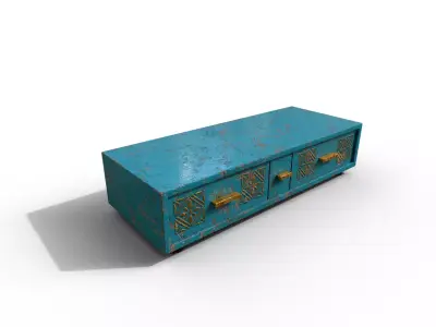 Old Modern Furniture 3D Model Terror Low-poly 3D model 4