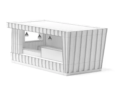 Mall Stall 3D Model 3D model