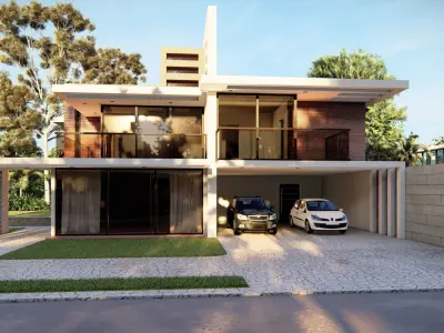Casa Scene-villa-modern house 3D model 81