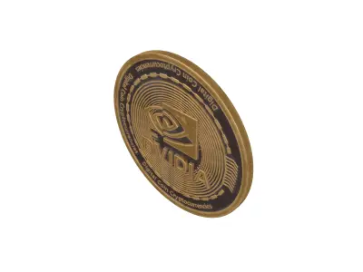Nvidia Coin v1 002 Low-poly 3D model