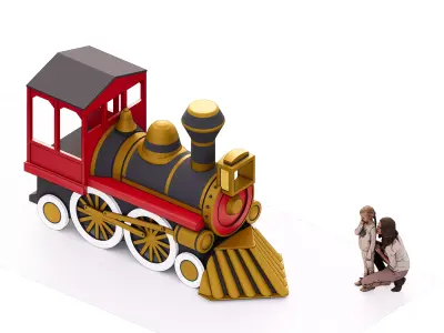 Steam Train Prop 3D model