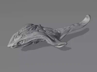 Space Manta 3D print model