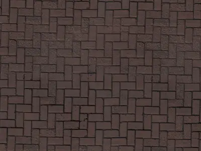 Red brick paving PBR Texture
