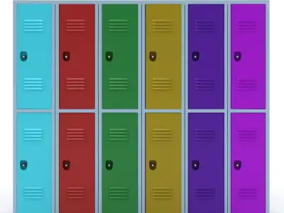 Locker colorful lockers 3D model