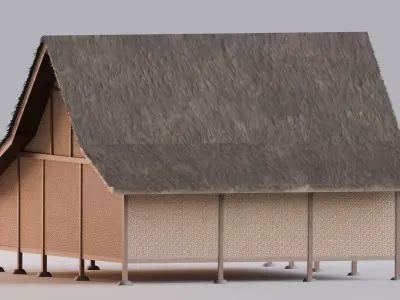 Traditional Houses - Rumah Baduy Low-poly 3D model