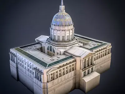 San Francisco City Hall Low-poly 3D model