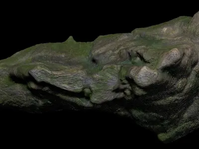 Rock Cliff V4 Low-poly 3D model