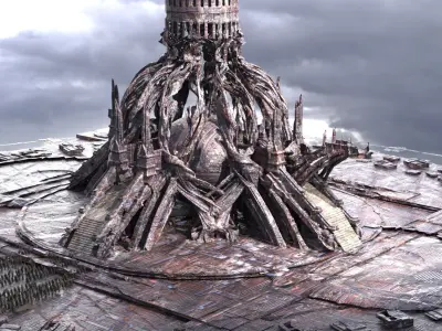 Merlin Dragon halls exterior 3 3D model