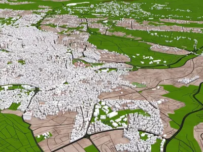 Amman City of Jordan 3d Model Low-poly 3D model