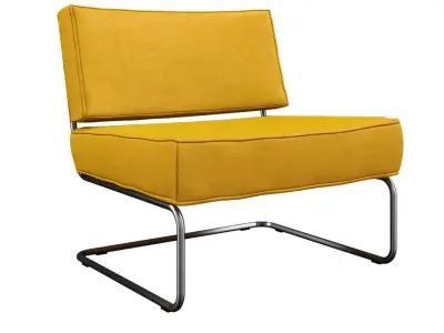 LOUNGE CHAIR RIDGE RIB YELLOW 3D model