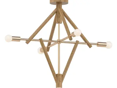 Lodge Chandelier 3D model