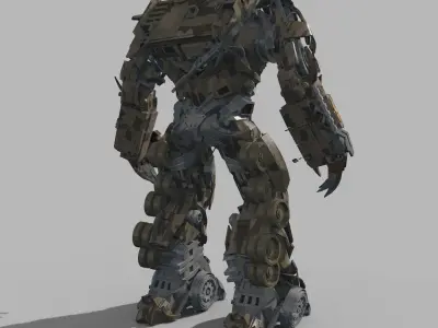 Megatron  Ressurection - 3d animated transformer model 3D model