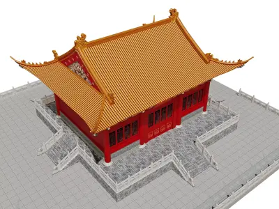 Ancient Temple Building 3D model