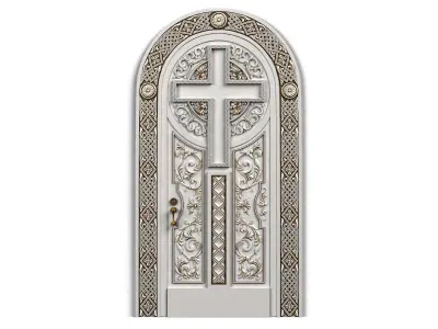Door0020 christian cross door 3D model