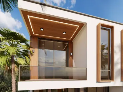 Minimal Modern villa Sketchup Lumion11  3D model