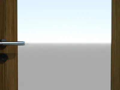 door with glass Free 3D model
