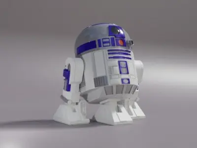 R2D2 Chibi Fan Art Star Wars 3D print model