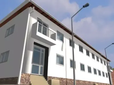 Hispanic village 3D model