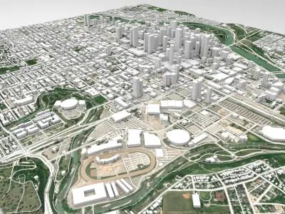 Cityscape Calgary Canada 3D model