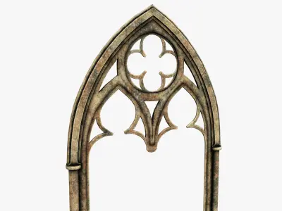 Medieval window  Low-poly 3D model