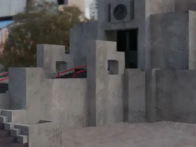 Pioneer Park Landmarks San Francisco Low-poly 3D model