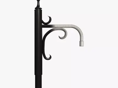 Post-Arm-3 wrought iron garden spigot 3D model