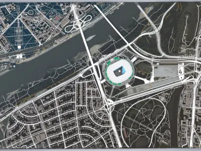 Warsaw National Stadium Warsaw Poland 3D model