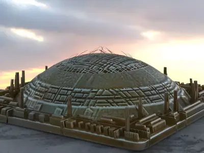 Sci fi Dome city 3D model