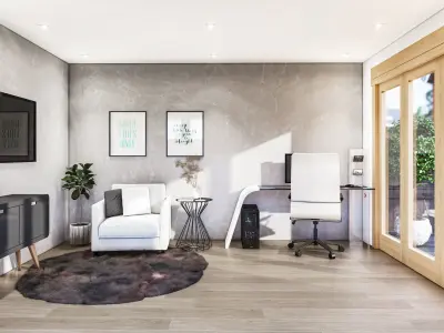 Sketchp and Lumion 10x14 Garden Room Summer House Cabin Log 3D model