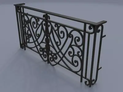 FancerailingWindowmetalA 3D model