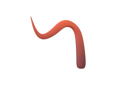 Cartoon Tentacle V1 001 Low-poly 3D model